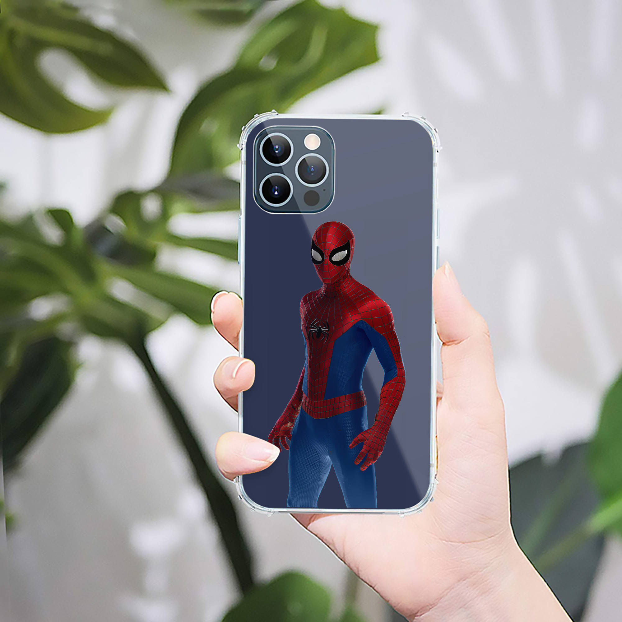 （画像用） Spider Man スパイダーマン 【iPhone 12シリーズ対応】透明スマホケース（クリアソフトケース）